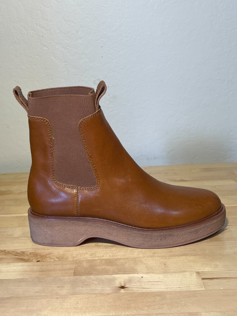Madewell The Camryn Chelsea Boot Leather English Saddle Women's Booties